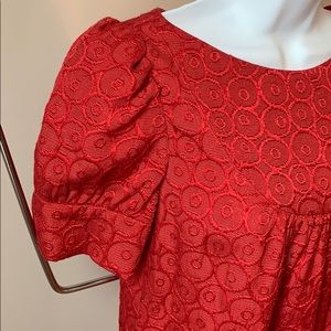Ali Ro deep red patterned mini dress - size 2